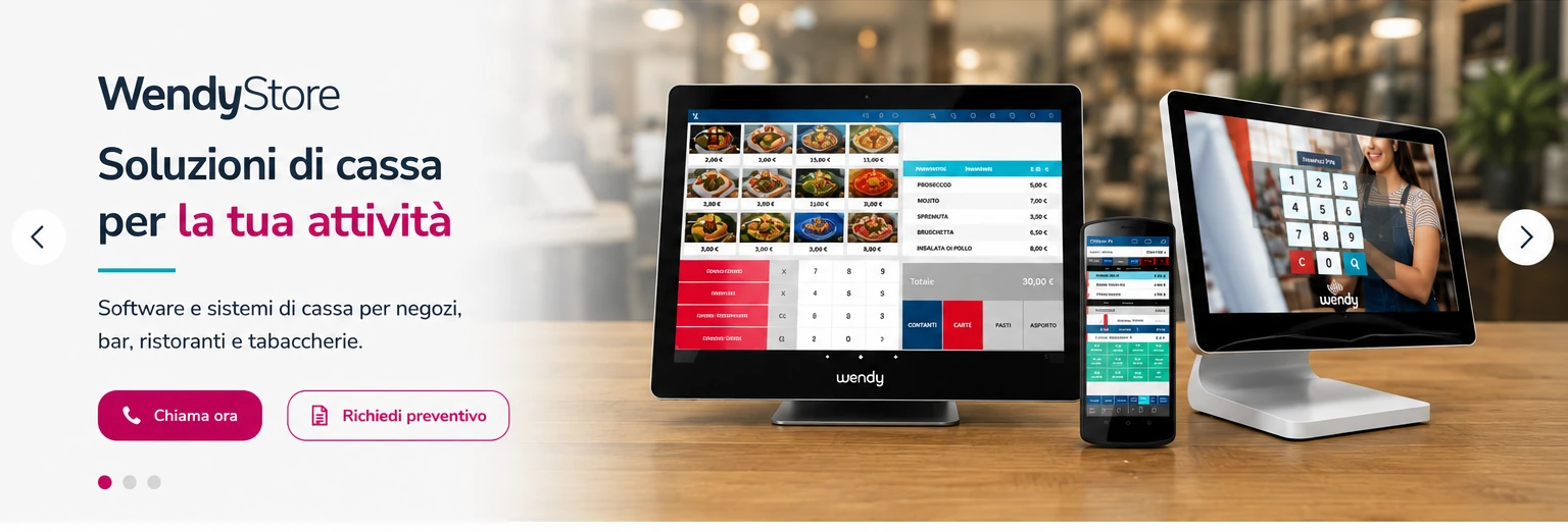 WendyStore, software e sistemi di cassa per negozi, bar, ristoranti e tabaccherie
